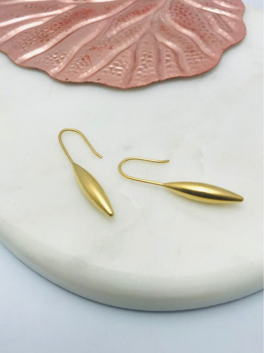 Buy Chunky Water Drop Golden Plated Korean Hoop Earrings Online - TheJewelbox