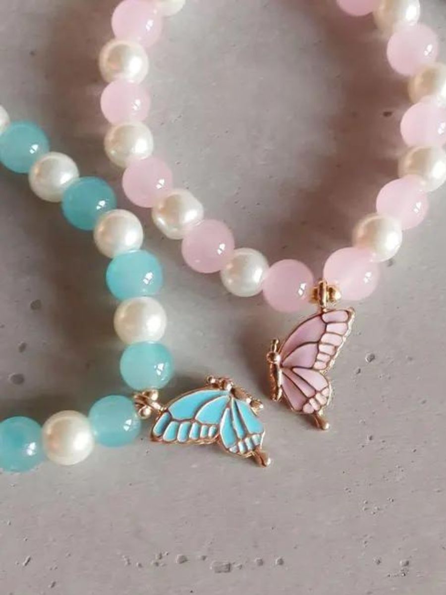 Butterfly Charm Beaded Bracelets