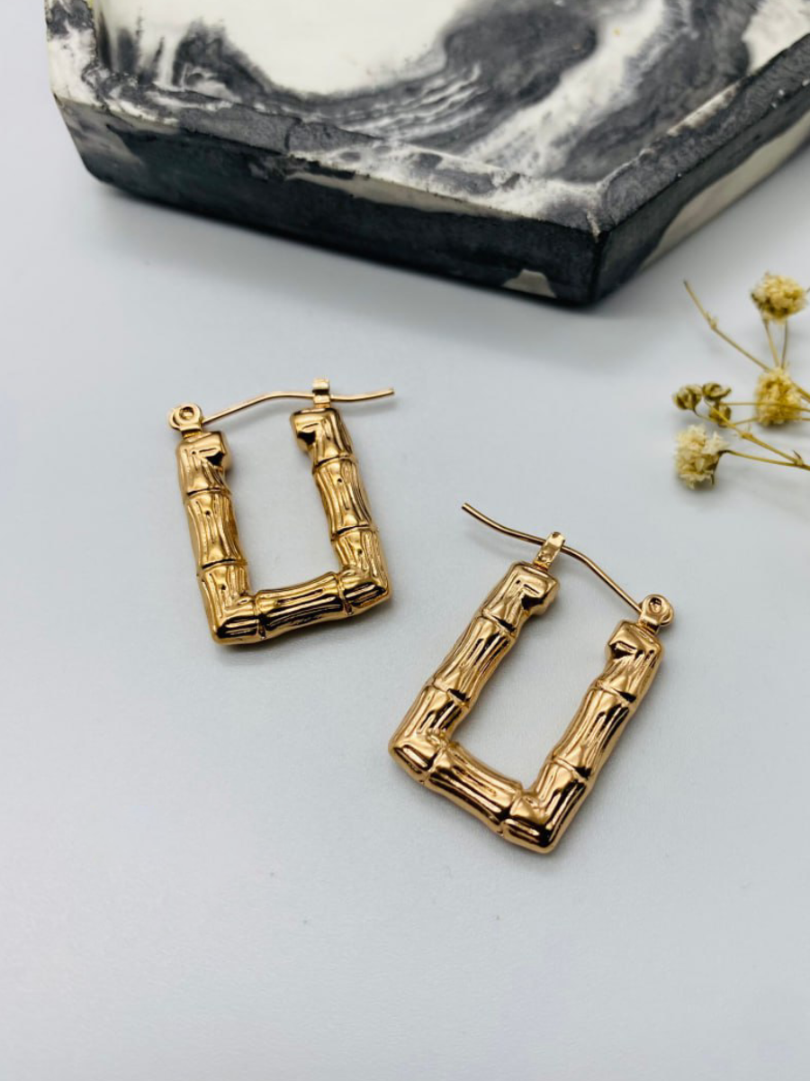 40MM Square Hoop Earrings in 14K Yellow Gold - Sam's Club