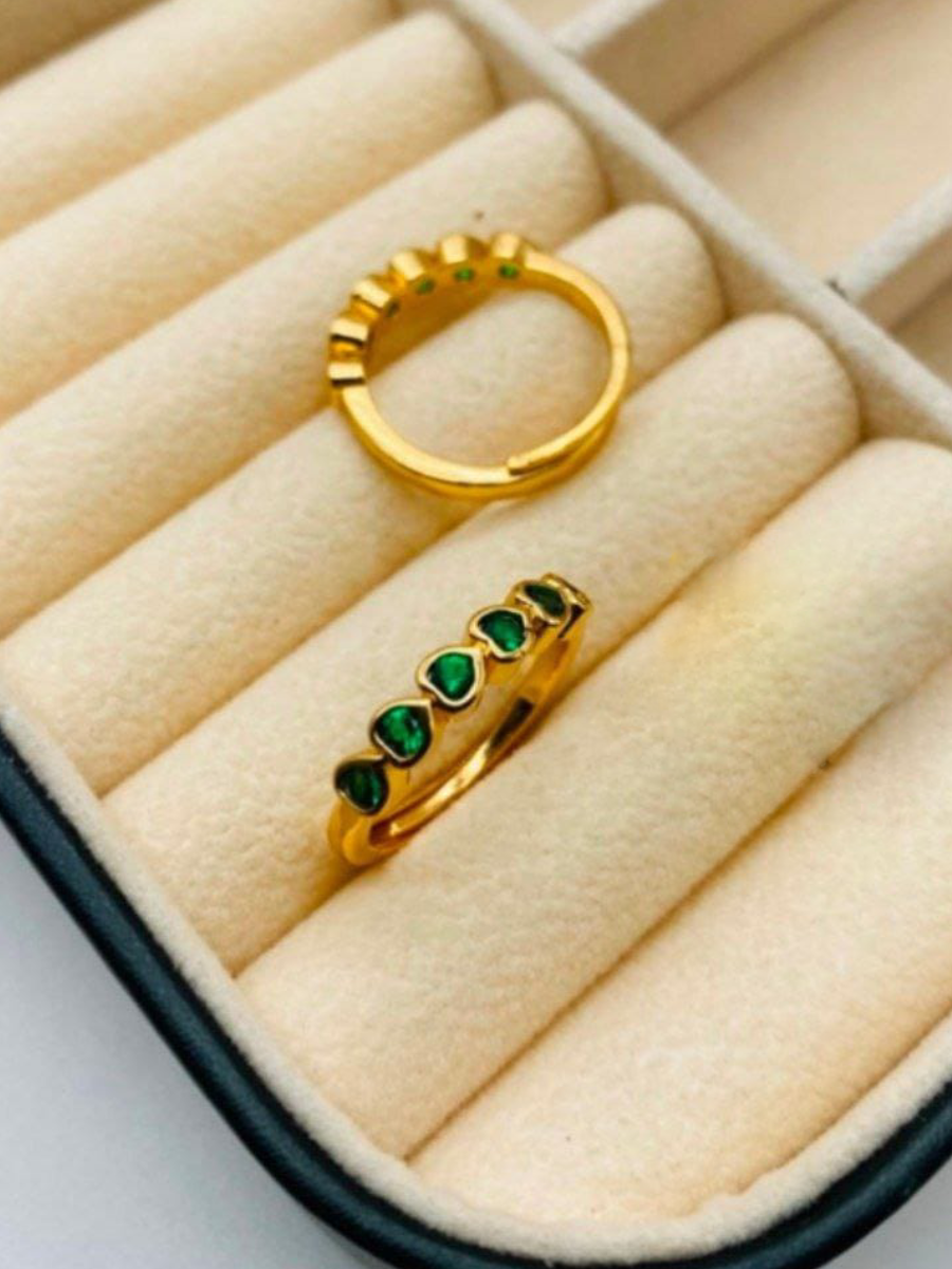 Natural Emerald Cut Zambia Emerald Gemstone Women Ring 14k Yellow Gold Ring  | eBay